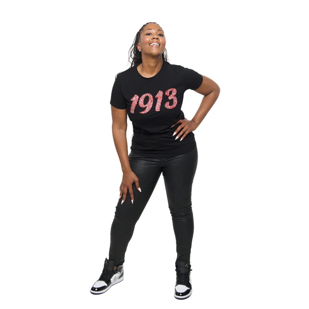 Black '1913' Red Diamond Top - Image 3