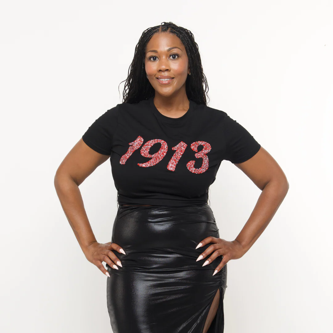 Black '1913' Red Diamond Top - Image 4