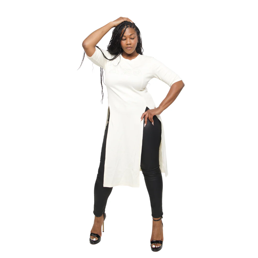 Cream Delta Sigma Theta Longline Top - Image 3