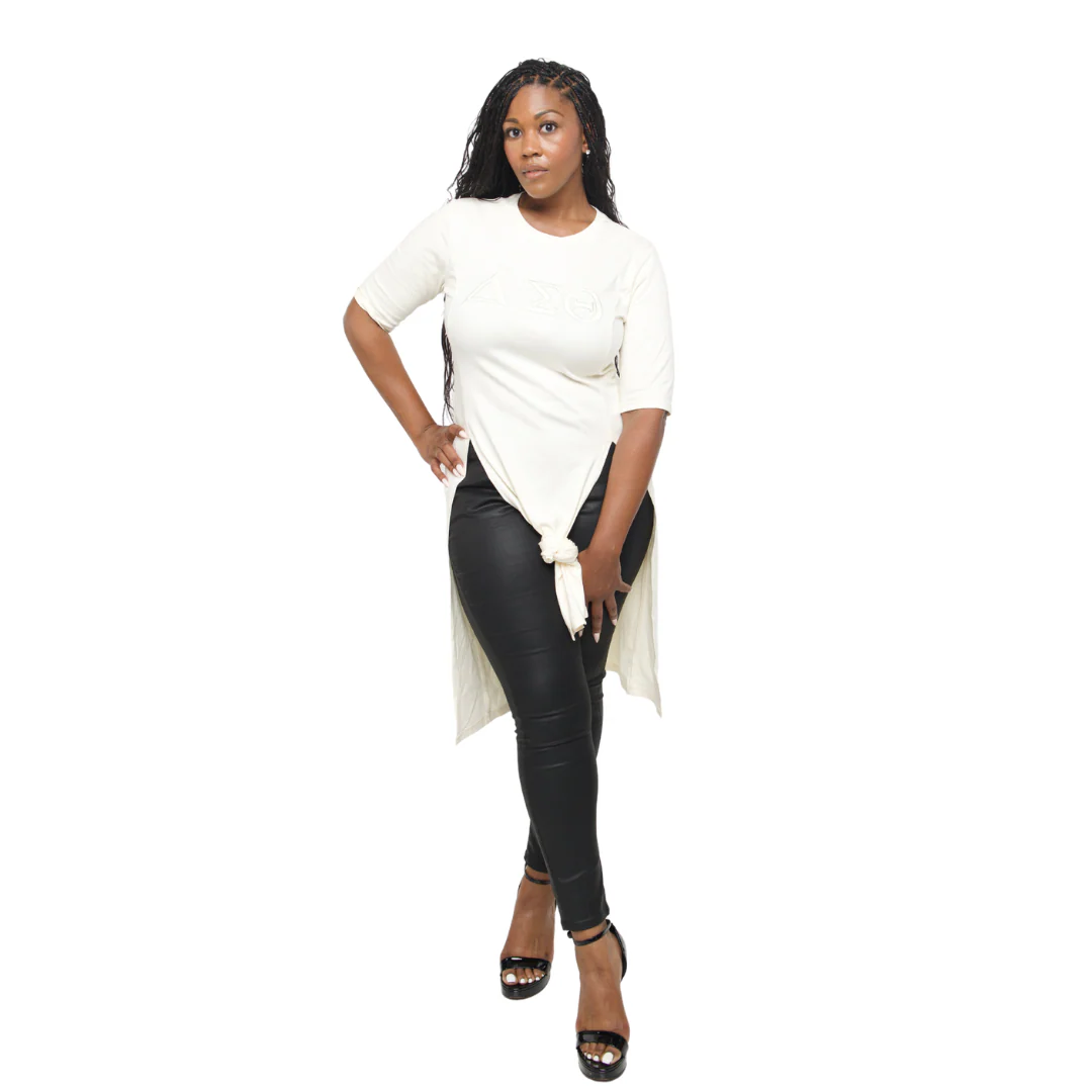 Cream Delta Sigma Theta Longline Top - Image 5
