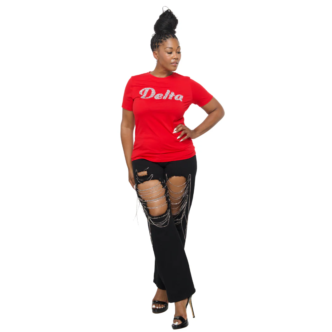 Red 'Delta' Diamond Shirt - Image 5