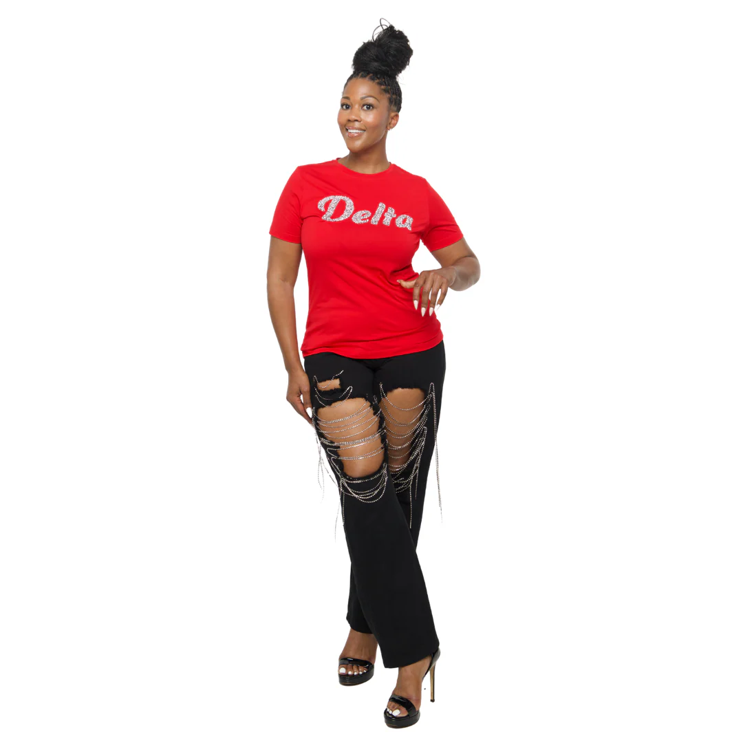 Red 'Delta' Diamond Shirt - Image 6