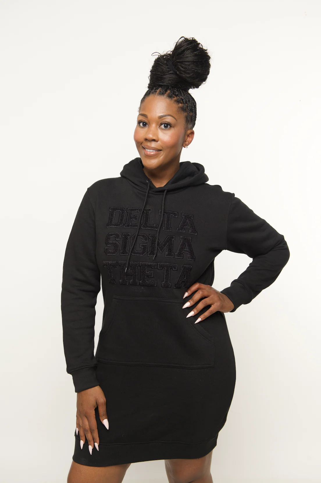 Sweatshirt Dress w/  Delta Sigma Theta Letters in Chenille - Image 3