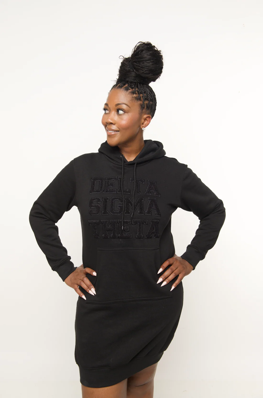 Sweatshirt Dress w/  Delta Sigma Theta Letters in Chenille - Image 5