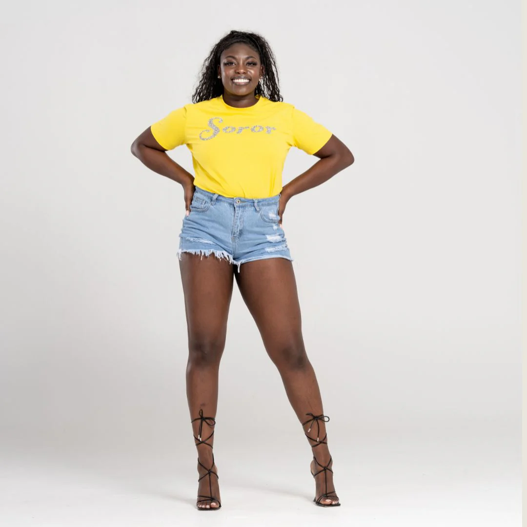 Yellow Diamond “Soror” Shirt - Image 5