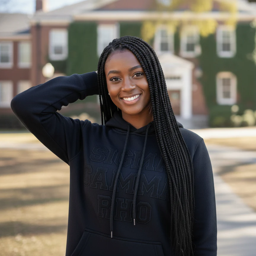 Sweatshirt Dress w/ Sigma Gamma Rho Letters in Chenille - Image 3