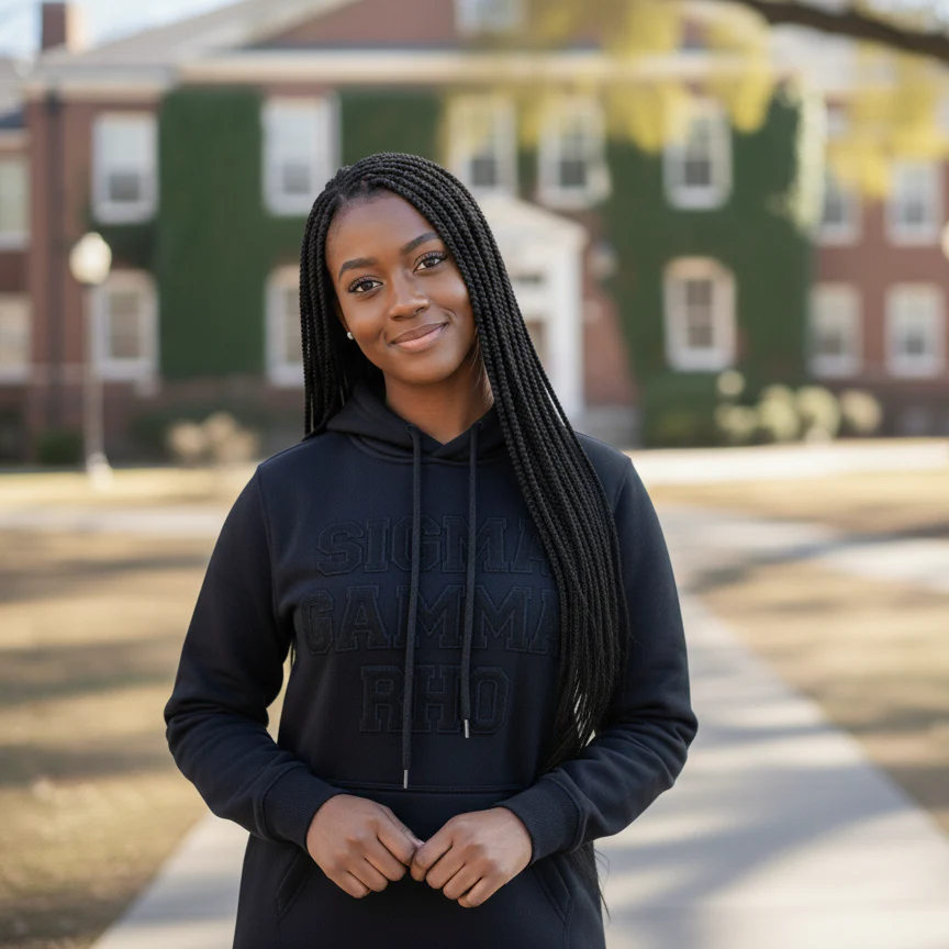 Sweatshirt Dress w/ Sigma Gamma Rho Letters in Chenille - Image 4