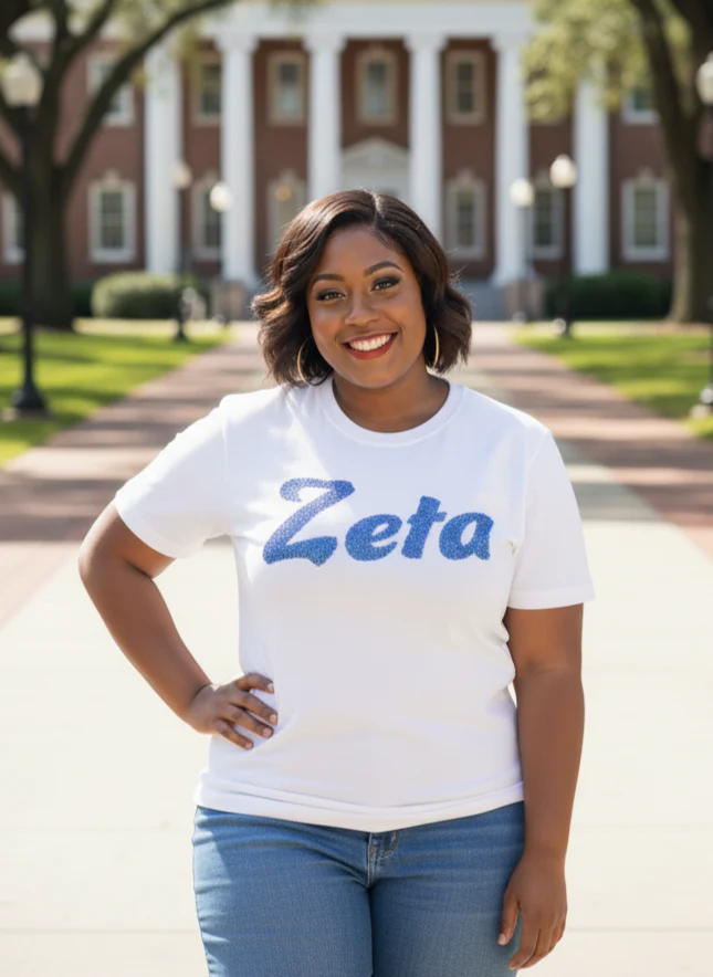 White 'Zeta' Blue Diamond Top - Image 3